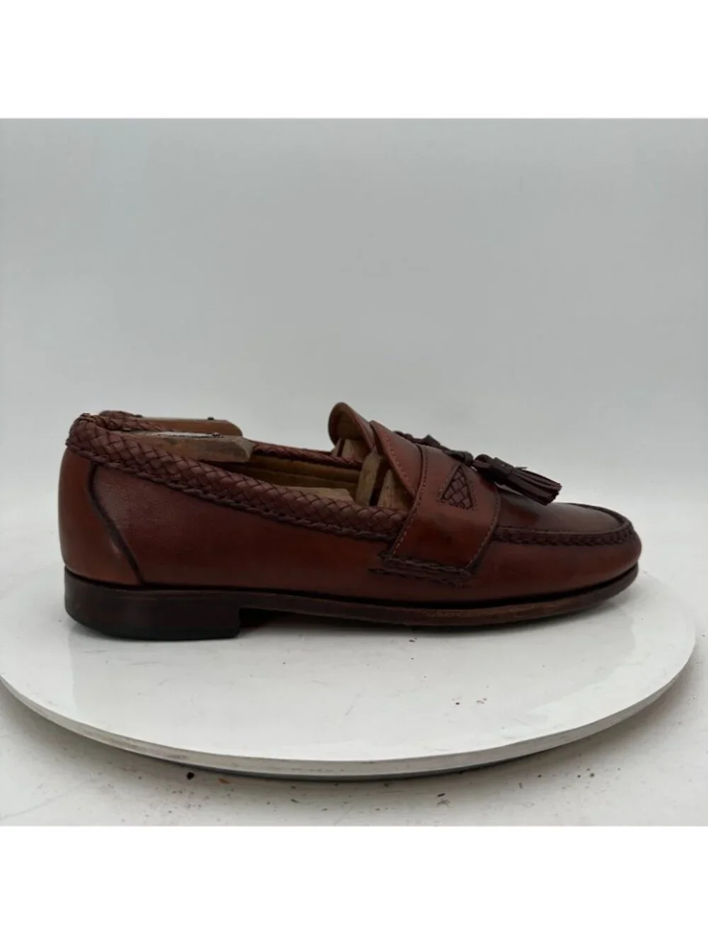 Allen Edmonds Maxfield Men Sz 7E Brown Leather Tassel Loafer Dress Shoes
